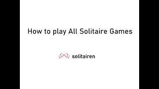 How to play All Solitaire Games  solitaire free online [upl. by Anahsahs]