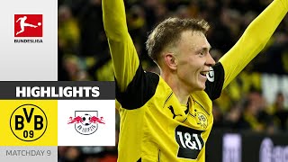 Dortmund Turns The Game Around  Borussia Dortmund  RB Leipzig 21  Highlights  Matchday 9 [upl. by Otecina]