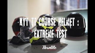 Can the KYT TT COURSE survive   Extreme Helmet Test  Throttle Alpha [upl. by Huba933]