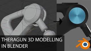 Theragun  Product  Industrial design 3D Modelling In Blender  Speed Modelling [upl. by Artcele]