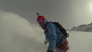 Lenzerheide 2016 snowboarding off piste rothorn [upl. by Lubba]