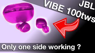 Only one earbud working on JBL VIBE100tws How to re synch the earbuds [upl. by Titos187]