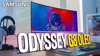 Samsung Odyssey OLED G8 Desk Setup The Ultimate Gaming Experience [upl. by Hertha]