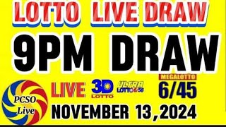 PCSO LOTTO 9PM LIVE DRAW TODAY NOVEMBER 132024 [upl. by Berk]