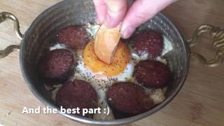 How to Make Special Turkish Beef Soujouk Sucuk and Egg for Breakfast [upl. by Eikciv783]