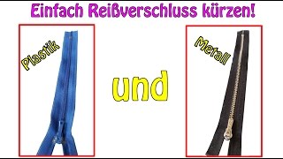 REIßVERSCHLUSS KÜRZEN  3 Quicktipps für Nähanfänger  DIY Tutorial [upl. by Mogerly]