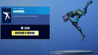 FORTNITE  NOUVELLE DANSE CAPOEIRA  BOUTIQUE FORTNITE 25 AOÛT 2018 [upl. by Eirod]