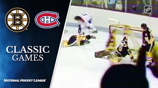 NHL Classic Games Canadiens send Bruins home in 1979 SemiFinal [upl. by Cora]