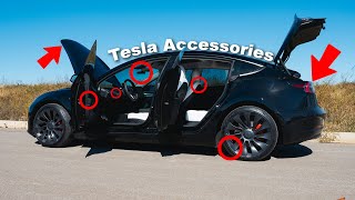 All My Tesla Model 3Y Accessories  Mods MUST HAVES [upl. by Medlin787]