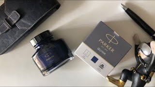 UNBOXING Fountain Pen Bottled Ink  Parker Quink 57ml Blue Black [upl. by Ekrub10]