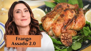 Frango assado com pele crocante e carne suculenta Vem ver [upl. by Aiykan]