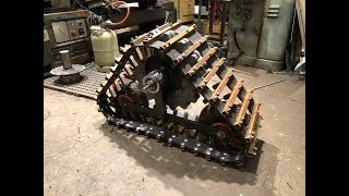 Homemade tracks for the 42hp garden tractor Part 2 [upl. by Ebehp]