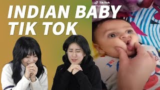 Korean Girls Watching the Indian Cute Baby tiktok [upl. by Ailenroc]