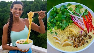 Ramen Noodle Soup 🍜 Best Raw Vegan Recipe 🌱Fall amp Winter Season Warm Comfort Food [upl. by Anabahs]