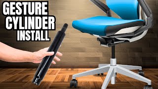 Cylinder Removal and Install For The Steelcase Gesture  Office Chair [upl. by Gracie713]