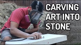 Stone carving with Dremel and angle grinder [upl. by Otreblasiul215]