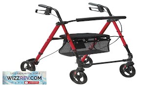 VEVOR Rollator Walker for Seniors and Adult Lightweight Aluminum Foldable Rolling Walker Review [upl. by Otnicaj]