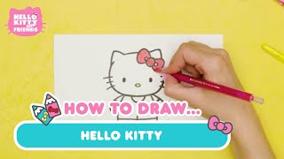 How to Draw Hello Kitty DIY  Hello Kitty Crafts [upl. by Aillicec]