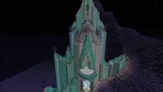 Elsas Ice Castle from Frozen remade in Minecraft [upl. by Latrice]