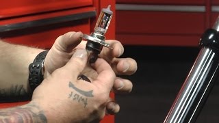 Replace an H4 Headlight Bulb on HarleyDavidson by JampP Cycles [upl. by Stevy]