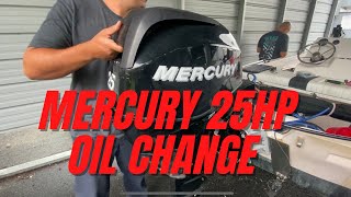 MERCURY OUTBOARD OIL CHANGE [upl. by Paik377]