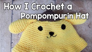 How I Crochet a Pompompurin Hat [upl. by Tyree]