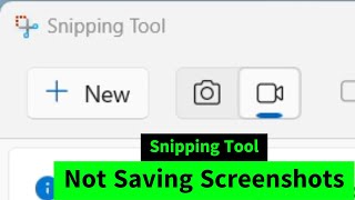 Snipping Tool not Saving Screenshots Quick FIX snippingtool [upl. by Syst]