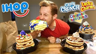 CEREAL PANCAKE IHOP MUKBANG ALL NEW FLAVORS [upl. by Aspa]