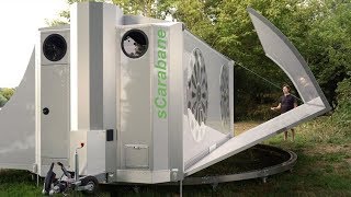 sCarabane the offgrid folding caravan Expands Into a Tiny House [upl. by Asilad]