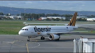 TigerAir Adelaide to Melbourne Flight TT448 A320 [upl. by Meldon618]