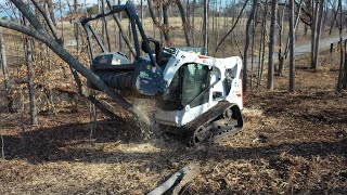 INCREDIBLE BRUSH BEAST Forestry mulcher clearing thick brush [upl. by Ausoj]