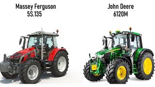 Massey Ferguson 5S VS John Deere 6M [upl. by Artemus]