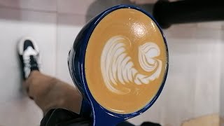 Speciality Coffee Training  Barista art skills  Coffee Latte Art Tutorial coffee latte art [upl. by Crystal]