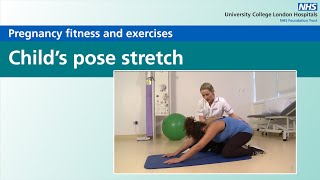 Pregnancy fitness and exercises  Childs pose stretch [upl. by Glenden]