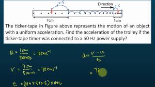 Finding Acceleration from Ticker Tape Example  Part 1  Force and Motion [upl. by Amak]