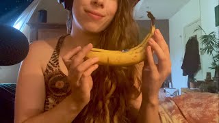 ASMR Eating Banana  With Some Mouth Sounds in the end [upl. by Lole]