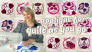 easy rawedge applique technique for quilt as you go [upl. by Friedman]