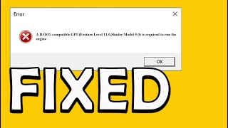 A D3D11compatible GPUFeturelevel 110Shader Model 50 is required to run the engine Fortnite fix [upl. by Anned]