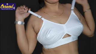 Caracal Bra for Girl  Women proper cup size center elastic Chander kiran cotton [upl. by Noek208]