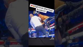 🥊😱Ben Whittaker vs Liam Cameron ends after both fighters fall out of the ring boxing fight [upl. by Enoitna]