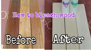 Paano ang tamang pag pag bleach ng kahoy para sa varnish  HOW TO APPLY WOOD BLEACH FOR VARNISH [upl. by Leunamesoj]