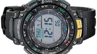 Casio Mens Pathfinder Triple Sensor Multi Function Sport Watch [upl. by Arotak]