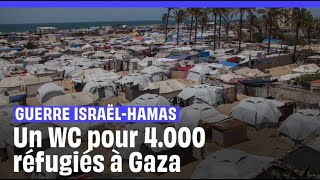 Guerre IsraëlHamas  Un WC pour 4000 réfugiés des conditions « épouvantables » à Gaza [upl. by Carleen236]