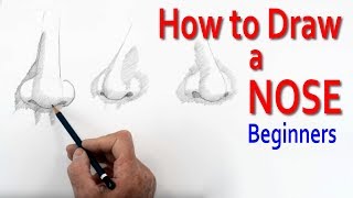 How to Draw a ¾ Nose  EASY [upl. by Ddal]