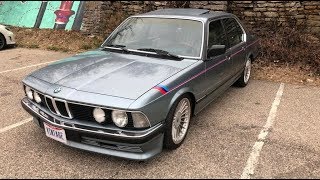 BMW 735i E23 360 Degrees Walk Around the Car 1985 5 speeds For Sale Alpina Wheels Rims [upl. by Hulbert]