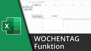 Excel Wochentag Funktion  WOCHENTAG ✅ Tutorial [upl. by Shawn570]