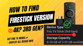 Which Fire TV Do I Have 4K 3rd Gen Max Find Firestick Version amp Model  in 10 Seconds or Less [upl. by Bolton739]