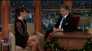 Evangeline Lilly  gorgeous and great legs  Craig Ferguson show December 3 2013 [upl. by Klapp192]