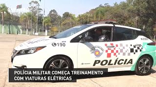 Polícia Militar de SP começa treinamento com viaturas elétricas [upl. by Llehsyt]