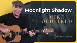 Moonlight Shadow by Mike Oldfield  Easy Guitar [upl. by Beau484]